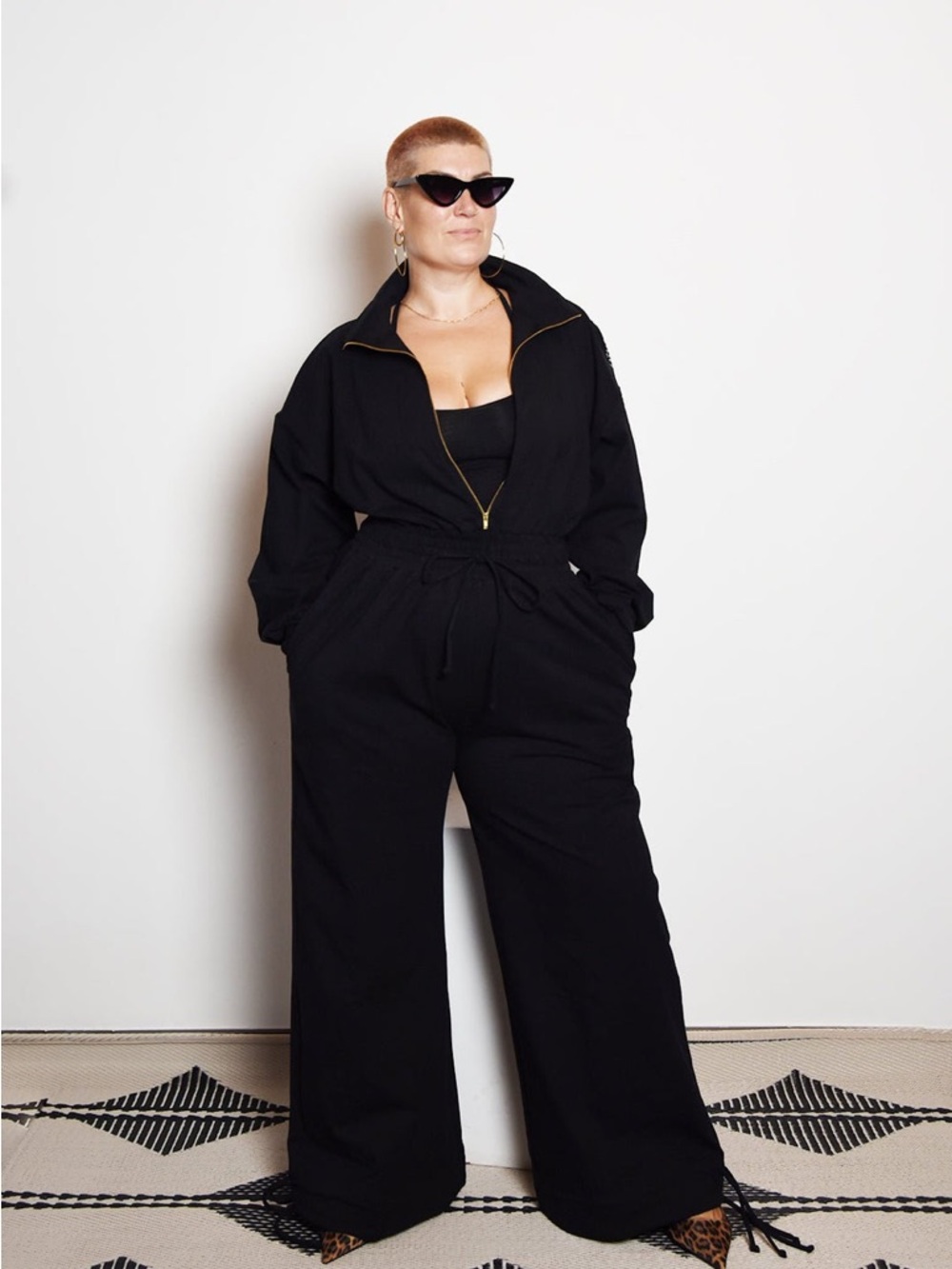 MANNERS LONDON Balinese Lace Boiler Suit in Black